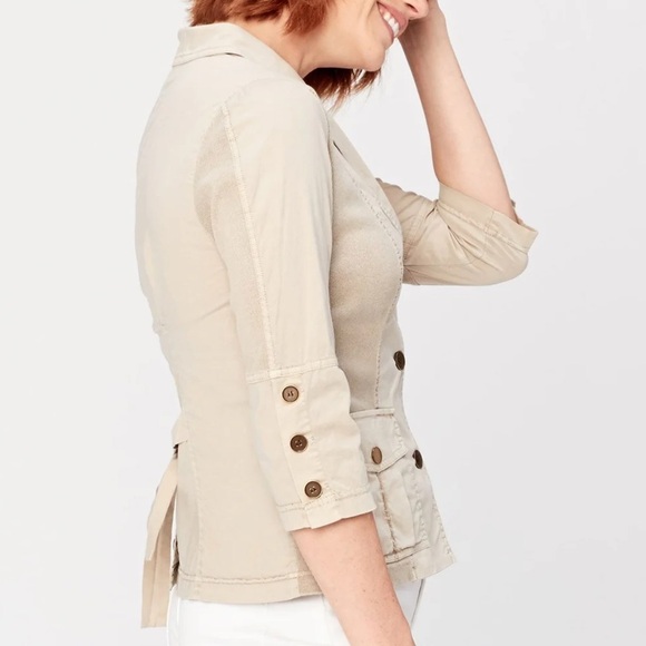 XCVI Keane Jacket Lightweight Parchment Beige Small - Picture 2 of 11